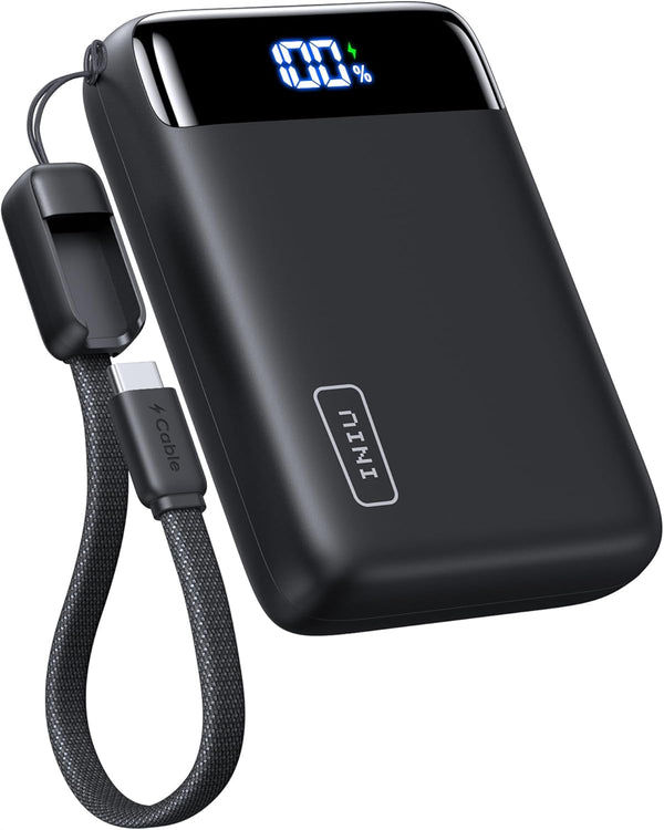 INIU Portable Charger, Smallest 22.5W 20000mAh USB C in & Out Power Bank Fast Charging, PD 3.0+QC 4.0 LED Display Phone Battery Pack Compatible with iPhone 17 16 15 14 Pro Samsung S24 Google iPad