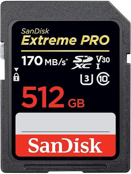 SanDisk 512GB Extreme PRO UHS-I SDXC Memory Card