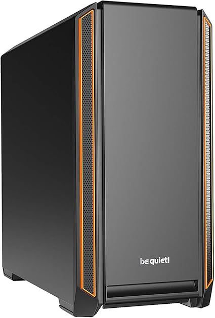 be quiet! Silent Base 601 Orange Mid-Tower ATX Computer Case, two 140mm fans, 10mm extra thick insulation mats , (BG025)