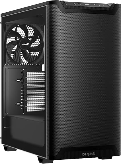 be quiet! Pure Base 501 Black PC case | 2 Preinstalled Quiet Fans | Mid Case | USB 3.2 Gen | Airflow | BGW74