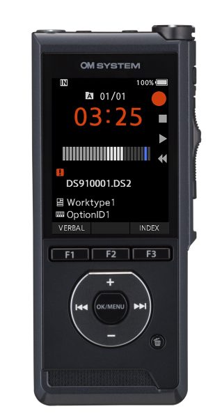 OM Systems DS-9100 Digital Voice Recorder with Accessories Bundle